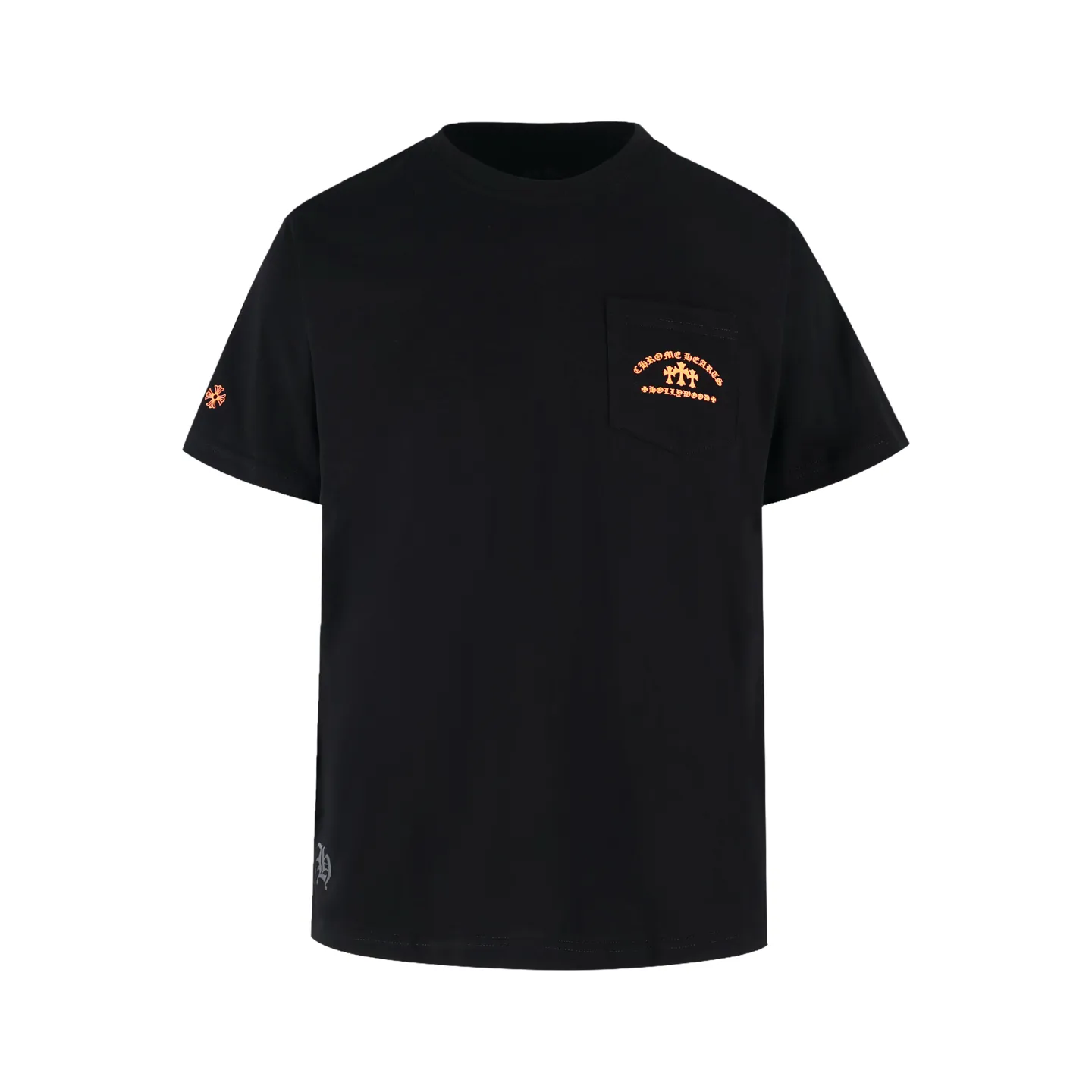 🅿️270 [Exclusive supply] CH Crow Heart Orange Short Sleeve. The original product was purchased for 4,296. The fabric is made of custom-woven and dyed 230g pure cotton plain weave. The printing is made of imported ink and three-dimensional printing. The size and position are perfectly restored. Size:S-M-L